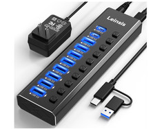 Concentrador USB 3.2 con alimentación, 10 puertos (USB-A 3.2, USB-C 3.2 y USB 3. picture