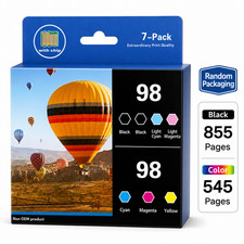 98 7PK T098 Ink With  Compatible Chip for  Epson Artisan  700 710 725 800 837 picture