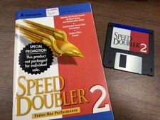 Vintage Macintosh software :  SPEED DOUBLER 2  /  CYBERWORKS   3-1/2 disks picture
