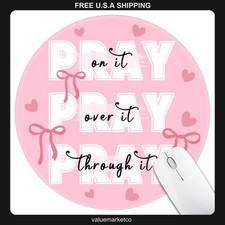 Round Mouse Pad, 8.6-inch Inspirational Desk Mat with Non-Slip Rubber Base picture