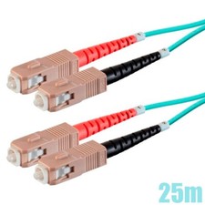 25M SC to SC UL OM3 Fiber Optic Multi Mode 50/125 Duplex Optical Patch Cable picture
