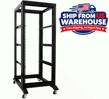 27U 4 Post Open Frame Network Server Rack 800MM Deep With 3 Pairs Of L Rails picture