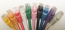 Cat5E UTP Copper patch cable Cord 6in 1ft 2ft 3ft 5ft 6ft 7ft 10ft Lot of 1,5,10 picture