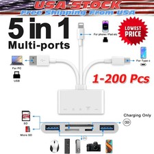 5 in 1 Memory Card Reader USB 3.0 OTG Adapter SD Card Reader For iPhone/iPad LOT picture