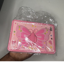 Pink Butterfly Protective Shell Silicone Gel Rubber Tablet Case for Kids picture