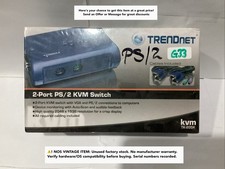 TRENDnet 2-Port PS/2 KVM Switch Kit VGA Cables Included Vintage NOS New Sealed picture