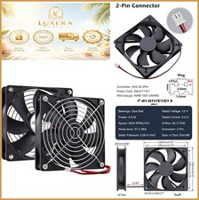 24V 120mm Case Fan 2-Pack, 3000 RPM 92.3 CFM, 2-Pin, Dual Ball Bearing picture