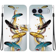 Lion Feather Flower Wallet Cover Case for Motorola Edge 70 G05 G56 G86 G15 E15 picture
