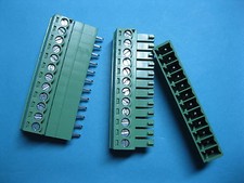 3 pcs 3.5mm 12 way/pin Screw Terminal Block Connector Green Pluggable Type New picture