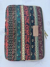 KINMAC Boho Floral Striped Laptop Sleeve Case Zipper Padded Multicolor 13 Inch picture