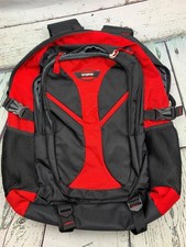 All in One Urban Backpack with Laptop Sleeve Red Black picture
