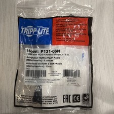 Tripp Lite P131-06N HDMI To VGA HDMI Male 3.5mm Female D-Sub HD15 Converter New picture
