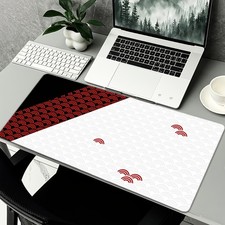 1pc High-Definition Printed Mouse Pad, Red & Black Contrast Wave Pattern, Non- picture