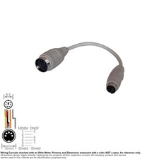 Adapter DIN 5-Pin Female Mini-Din 6-Pin Male  7.5