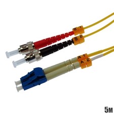 5M 16FT LC to ST Duplex Single Mode 9/125 Fiber Optic Optical Patch Cable Cord picture