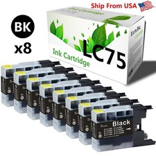 8PK LC75 LC75XL LC-75 BK Ink Cartridge for MFC-J6510DW MFC-J835DW Printer picture