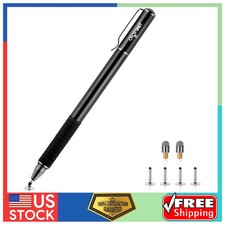 Digiroot 2-in-1 Universal Disc Stylus Pen with 6 Replacement Tips Black picture