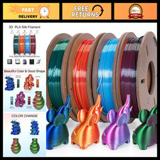 Dual Color 3D Printer Filament Bundle - 1.75mm Color Changing PLA, 4 Spools 250g picture