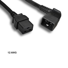 LOT 10pcs 3ft 12 AWG AC Power Cable Left Angled C20 to C19 20A/250V SJT PDU/UPS picture