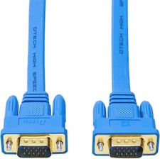 DTech VGA Cable Male to Male, 15 pin Monitor Cord Ultra 10m Long Slim 32ft Blue picture