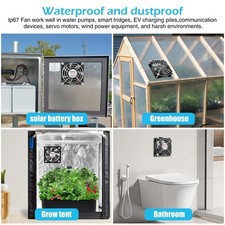 IP67 Waterproof 12V Cooling Fan 80mm x 25mm 2 Pack with 4 Port Splitter & Contro picture