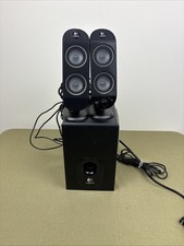 Logitech X-230 2.1 Computer Speaker System Subwoofer + Satellites Tested Working picture
