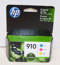Genuine HP 910 Ink Cartridges Color Pack Cyan/Magenta/Yellow Expired 5/2021 picture