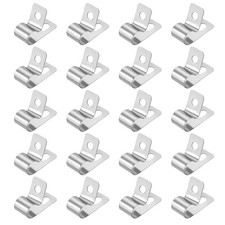 20pcs Metal Wire Clamp 1 4 Inch 7 mm R-type Cable Clip 304 Stainless Steel picture