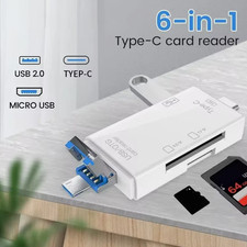 6-in-1 Adapter Hub MicroUSB 2.0 TYPC SD Card Reader OTG Support iOS iPhone picture