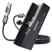 ORICO USB 3.0 Hub 4-Port Clamp Mount Aluminum Black picture