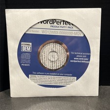 Corel Word Perfect Productivity Pack CD NEW SEALED Reinstallation Disk Dell picture