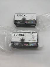 Miss Deer 1200XL Black Ink Cartridges High Yield Replacement, Lot Of 2, No Box picture