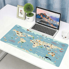 1pc Large Non-Slip World Map Desk Mat with Mouse Pad & Keyboard Base Suitable picture
