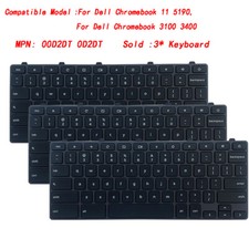 New 3PCS Laptop Keyboard For Dell Chromebook 11 5190 3100 3400 0D2DT 00D2DT picture