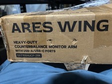 ARES WING Heavy-Duty Counterbalance Monitor Arm with USB-A/USB-C Ports picture
