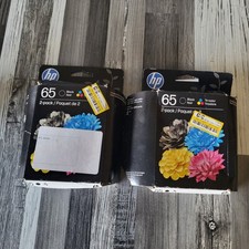 (2-PACK) HP 65 Black & 65 Tri-Color Ink Cartridges T0A36AN Exp 10/2027 picture