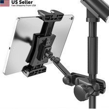JUBOR Tablet Holder for Microphone Stand, iPad Mount Sheet Music black picture