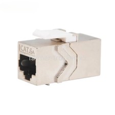 CAT.6A Pass Through Gigabit Ethernet RJ45 Female Jacks Toolless Network Modules picture