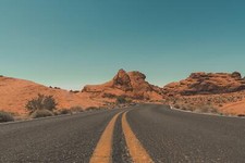 Landscape road rocks nature Custom Gaming Mat Desk picture