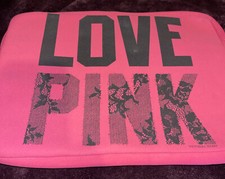 *RARE* Victoria’s Secret VS LOVE PINK Laptop Sleeve Zip Case Padded Travel Case picture