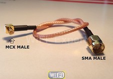 RG316 LOW LOSS COAX RF CABLE SMA MALE TO MCX M/F STRAIGHT/ANGLED 4-20