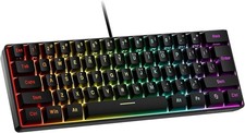 60% Wired Gaming Keyboard 61 Keys RGB Backlit Ultra-Compact Small for PC Mac picture