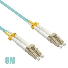 0.5m-20m LC-UPC to LC-UPC OM4 50/125 MultiMode Duplex OFNR Fiber Optic Cable Lot picture