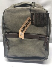 Renwick Canvas Backpack with Genuine Leather Trim, Green Model A2355 RW picture
