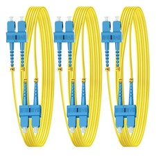 3 PCS OS2 SC To SC Single Mode Fiber Patch Cable Duplex 1G/10G 9/125um 1m picture