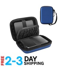 Compact Navy Hard Drive Case with Shock Absorbing Protection for External Drives picture