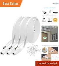 3 Pack 25ft DC Power Extension Cable 2.1mm x 5.5mm for CCTV  Camera LED picture