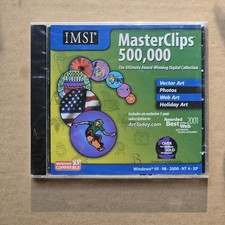 2002 IMSI MasterClips 500,000 Digital Art Collection Windows 95-XP NEW SEALED picture