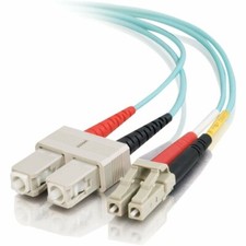 20 PACK LOT 15m LC-SC Duplex 50/125 OM3 Multimo 10GB Fiber Patch Cable OFNR 50FT picture