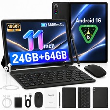 11 Inch Android 16 Tablet 24GB RAM 64GB ROM 1080P 6800mAh Wifi5G A333 Five Core picture